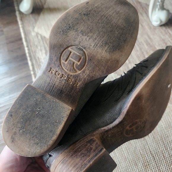 Roper Gray Western Cowboy Boots - Picture 8 of 8